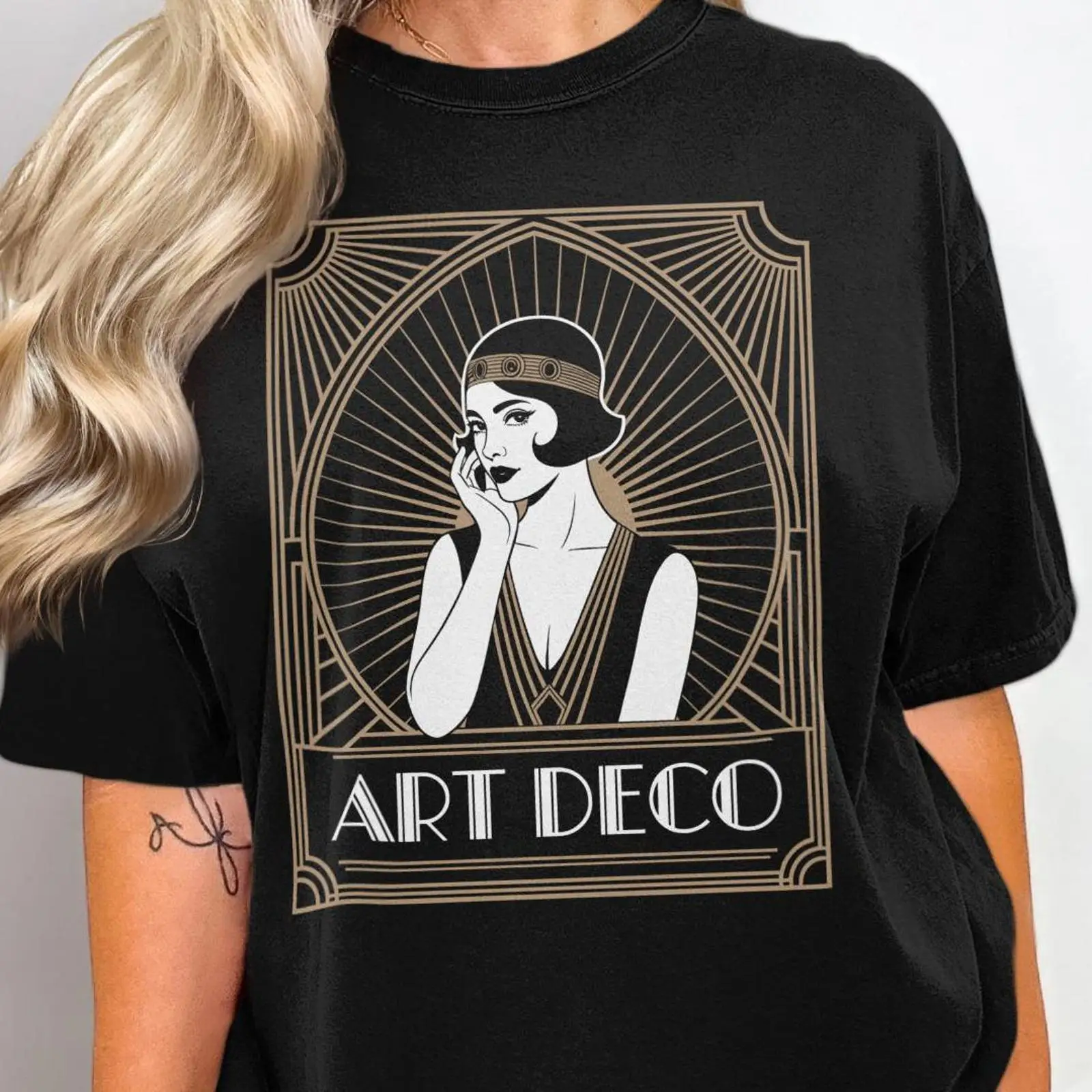 Kaos Art Deco Flapper Girl Roa - Men'S Fashion Roaring 20S ulasan dan harga