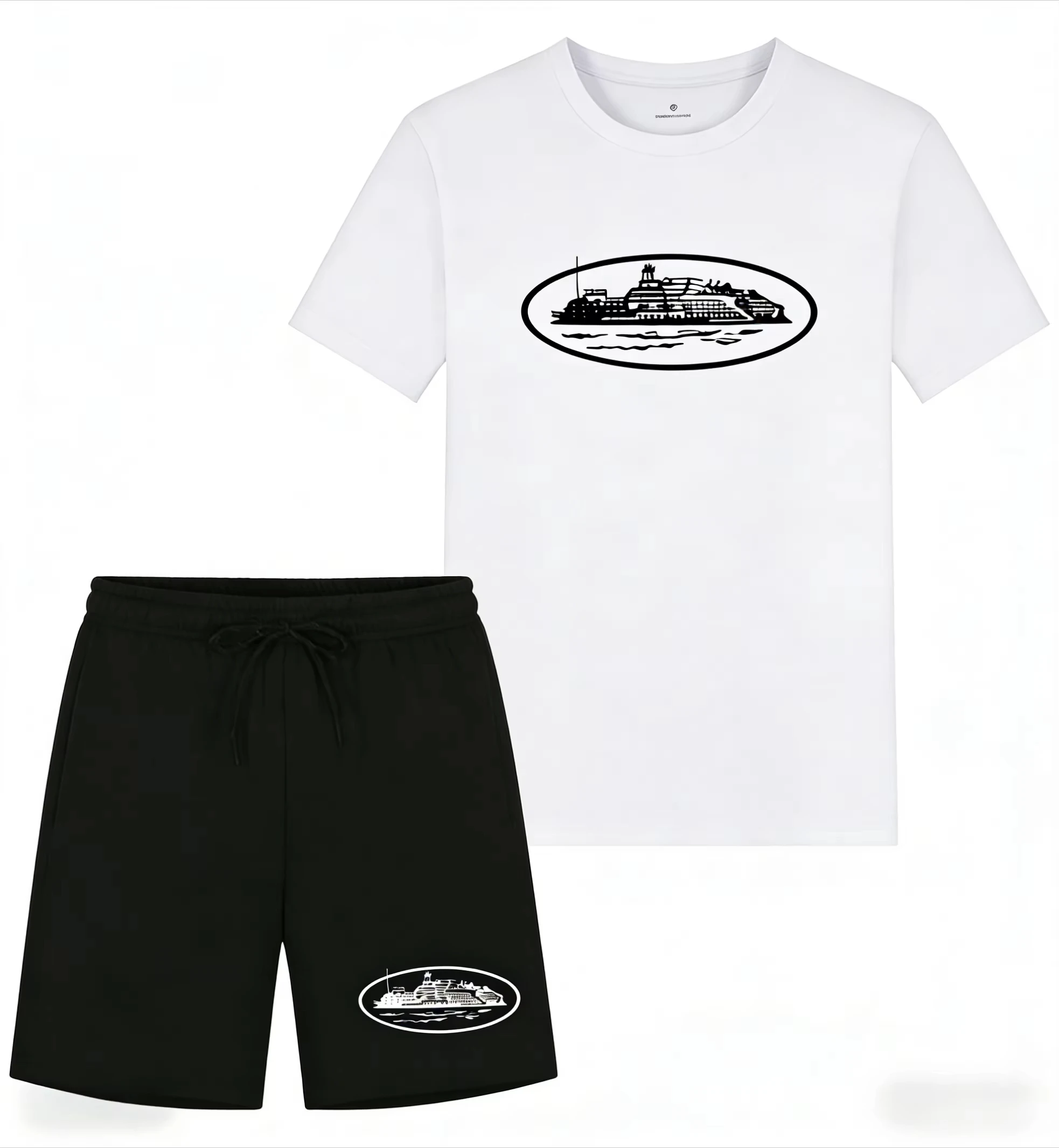 Kaos dan Celana Pendek Motif P - Mens Fashion Style ulasan dan harga