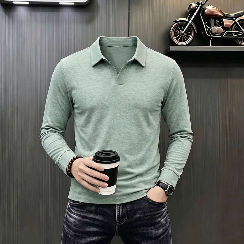 Kaos Lengan Panjang Kasual Bis - Men'S Fashion Polo ulasan dan harga