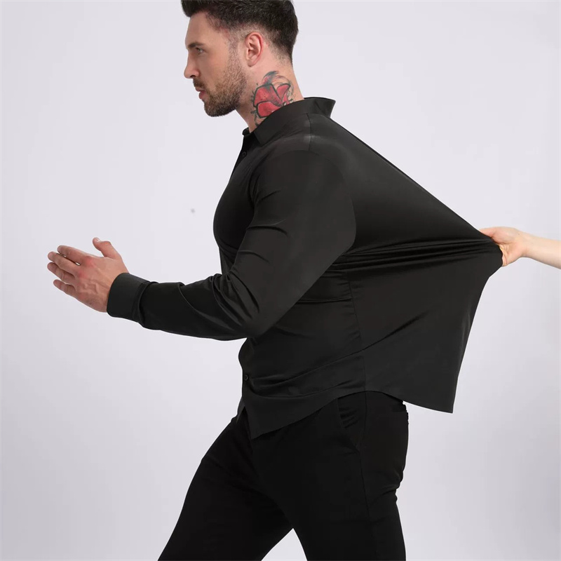 Ukuran AS/EU 3XL 105KG Kemeja  - Dress Shirt Non-Iron ulasan dan harga