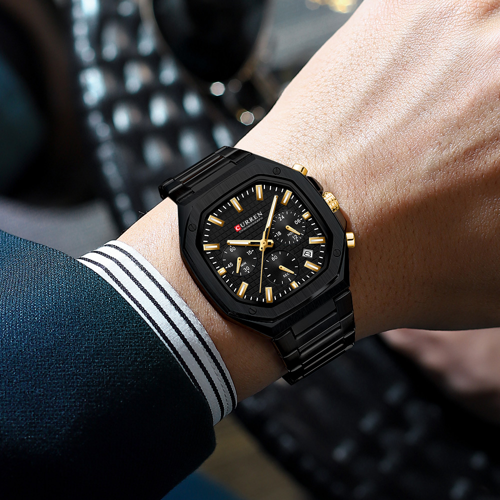 CURREN Jam Tangan Chrono Perse - Mens Fashion Watch ulasan dan harga