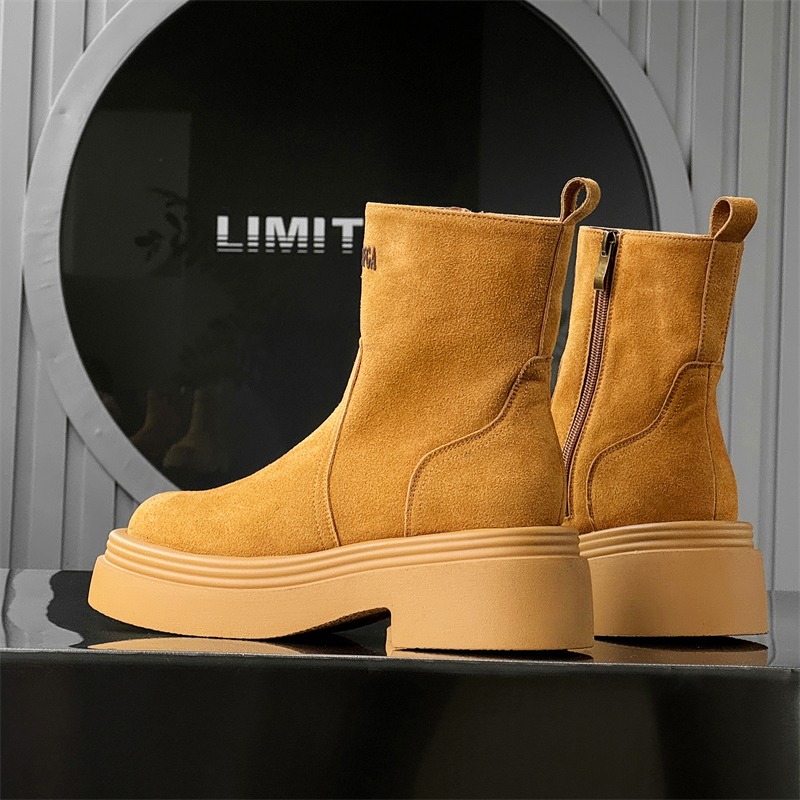 Sepatu Bot Pendek Gaya Pasanga - Mens Fashion Zip Up ulasan dan harga