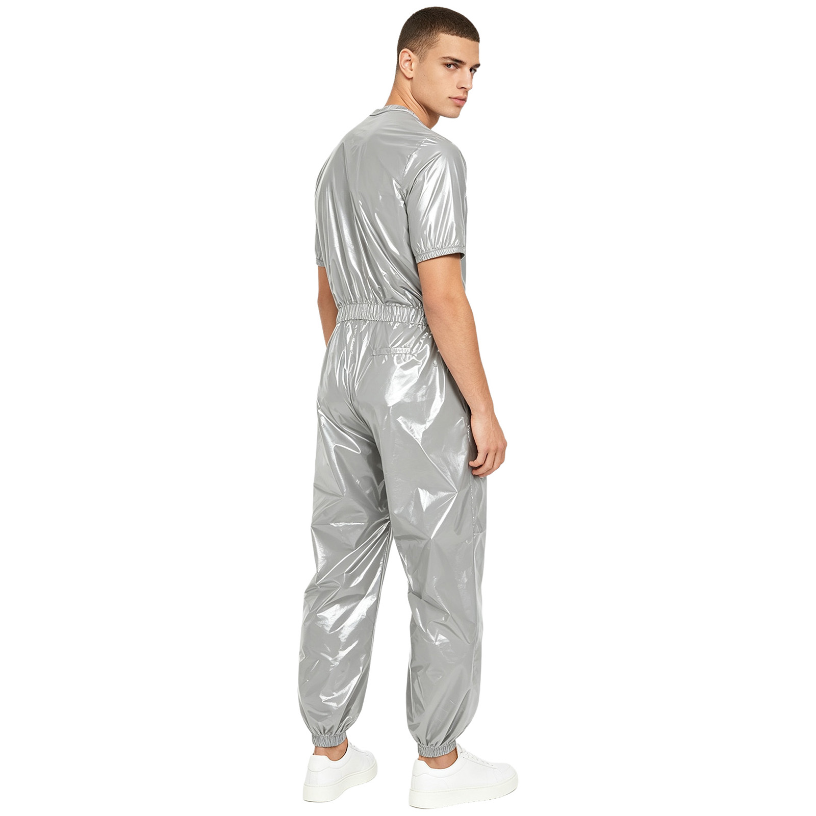 Jumpsuit Unitard Satu Potong T - Mens Fashion Zip Up ulasan dan harga