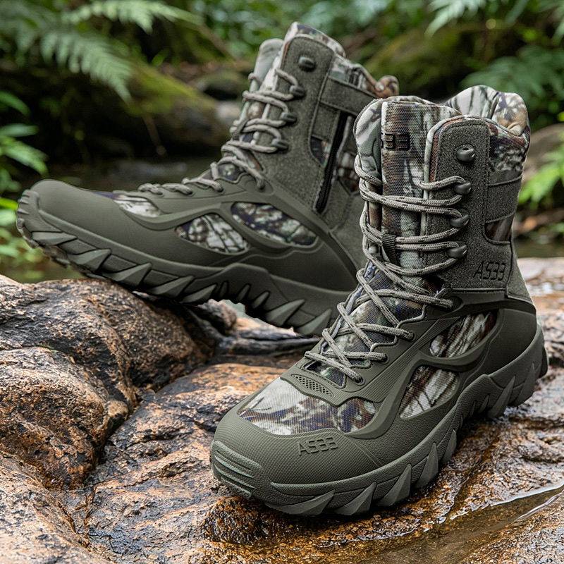 Sepatu Bot Taktis Pria Sepatu  - Mens Fashion Zip Up ulasan dan harga