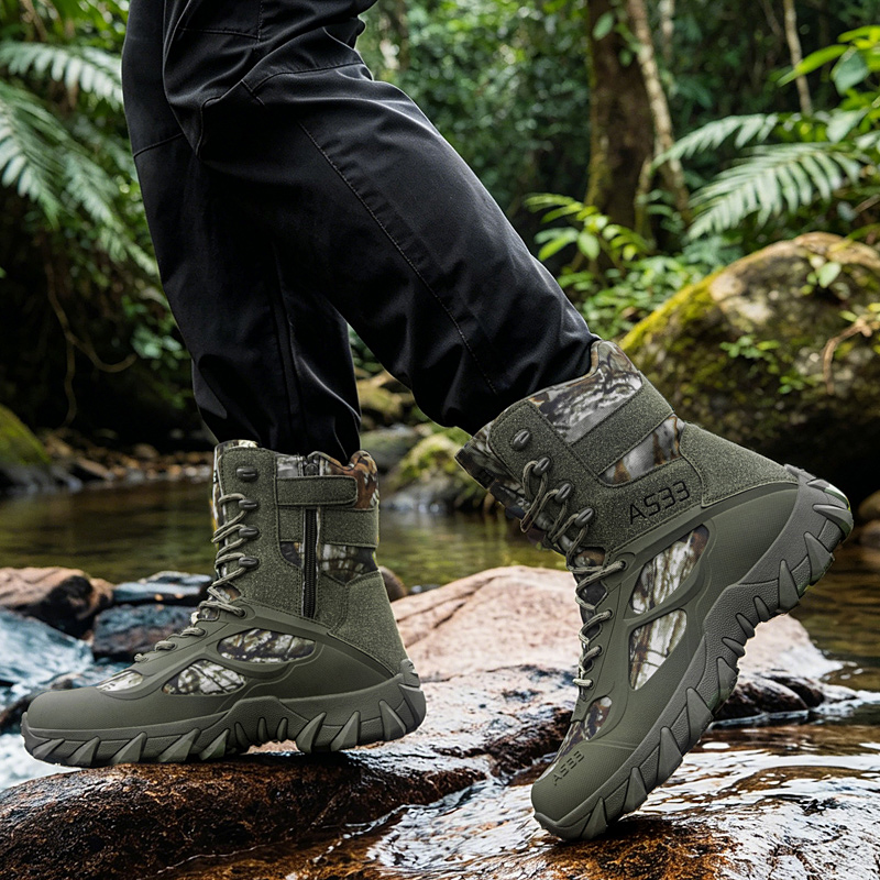 Sepatu Bot Taktis Pria Sepatu  - Mens Fashion Zip Up ulasan dan harga