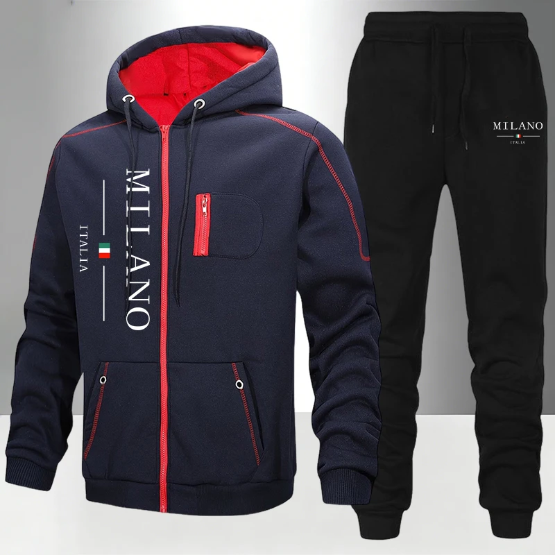 Setelan Pria Italia/Mantel/Cel - Mens Fashion Zip Up ulasan dan harga