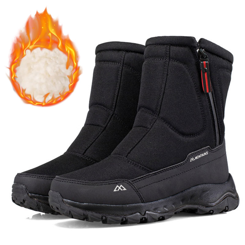 Sepatu Bot Salju Pria Musim Di - Mens Fashion Zip Up ulasan dan harga