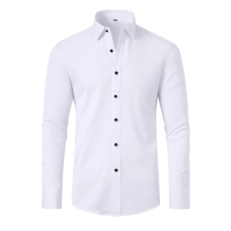 Kemeja Kasual Bisnis Lengan Pa - Dress Shirt Non-Iron ulasan dan harga