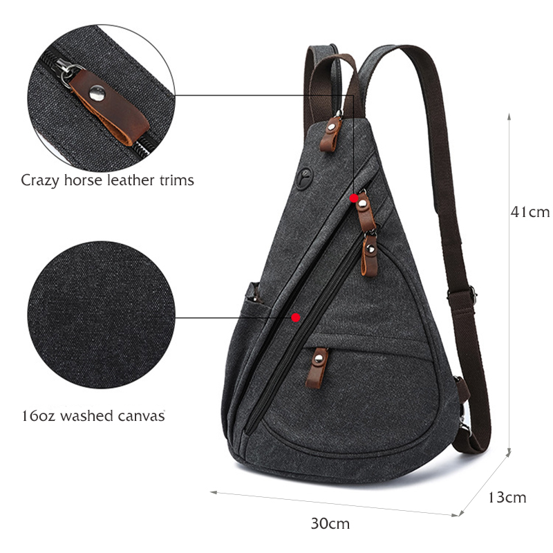 Tas Selempang Kanvas Tas Dada  - Mens Fashion Blog ulasan dan harga