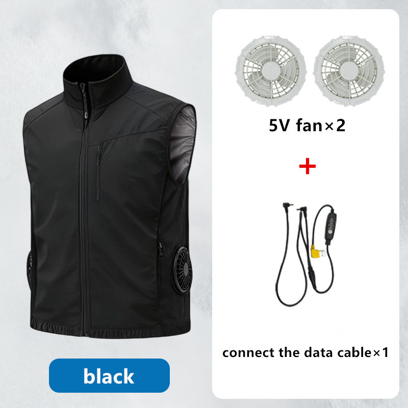 Rompi Pakaian Pendingin Cerdas - Mens Fashion Zip Up ulasan dan harga