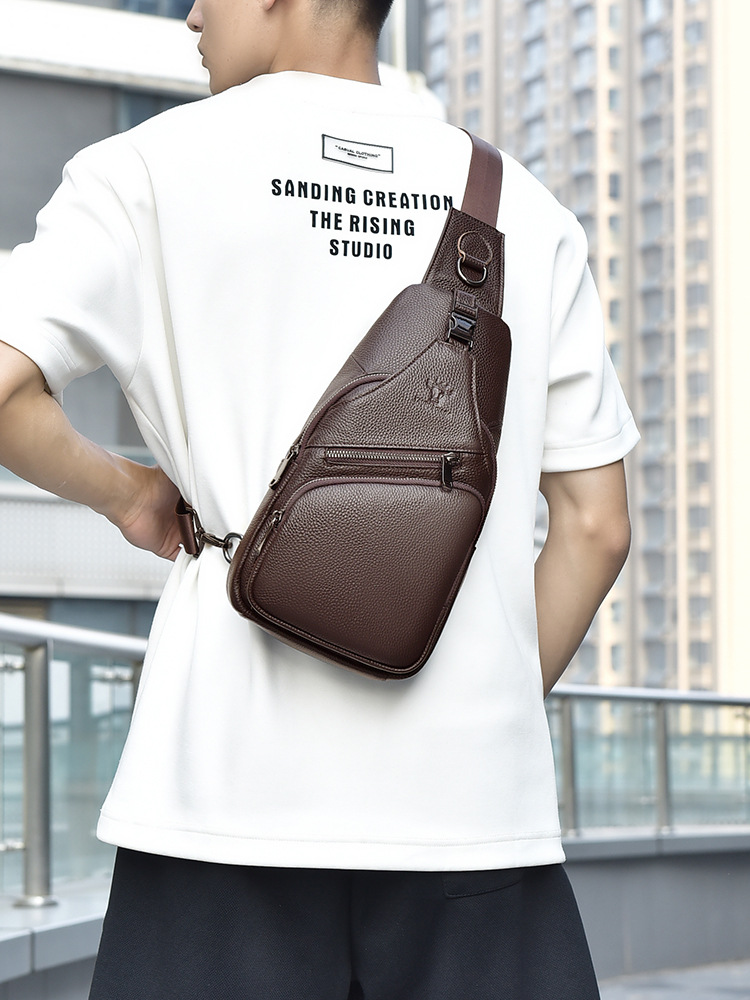 Tas Dada Pria Kulit Asli 2026  - Men Fashion Korean Style ulasan dan harga